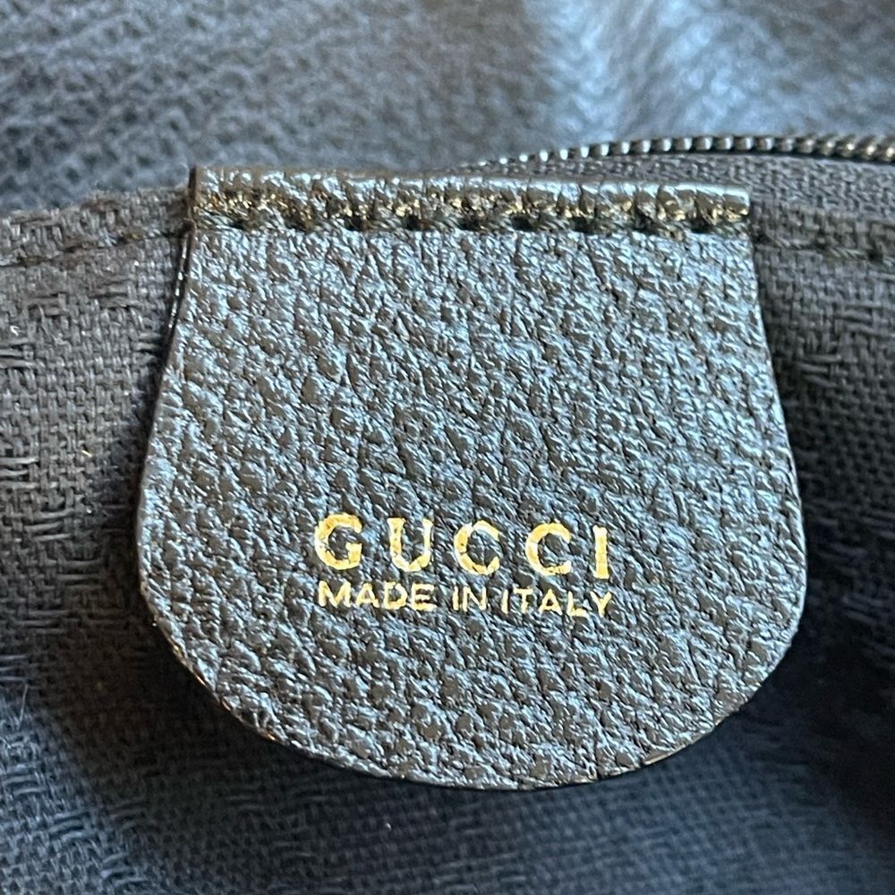 Gucci Black Suede Backpack with Bamboo Details - Picture 13 of 15